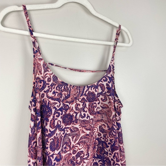 Free People Dove Slip Mini Dress Womens Small Paisley Purple Boho Hippie Flowy - Picture 5 of 10